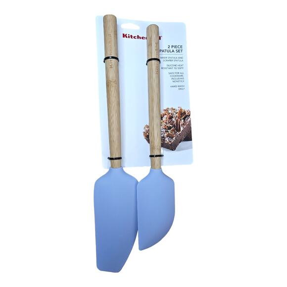 NEW KitchenAid Bamboo Spatula Set in Lavender Cream [Purple] (2-Piece Set) - Picture 1 of 4